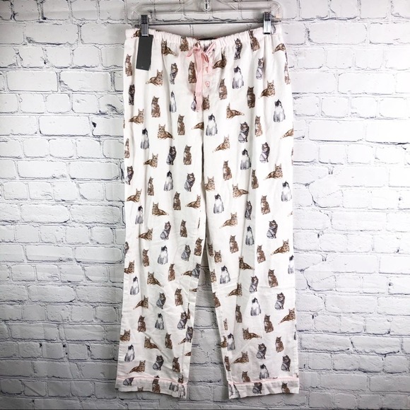 P. J. Savage Cats Classic Flannel Pajama Set S - Picture 4 of 7